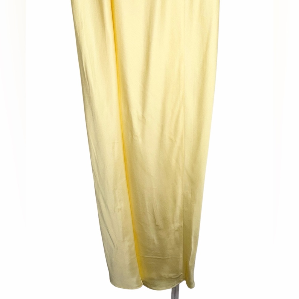 Rumored Yellow Banana Mirielle Backless Silky Formal Prom Maxi Dress - Picture 8 of 13